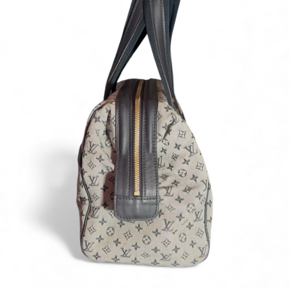 Louis Vuitton Josephine PM Satchel Tote Mini Lin Monogram Canvas Handbag w/ COA - Picture 5 of 12